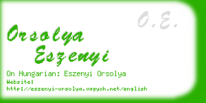 orsolya eszenyi business card